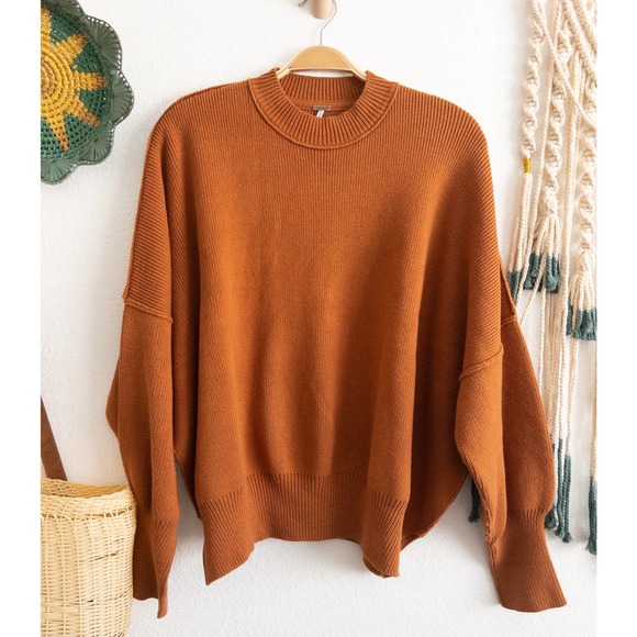 Free People Sweaters - Free People Easy Street Tunic Tuscan Earth Slouchy Ribbed Sweater